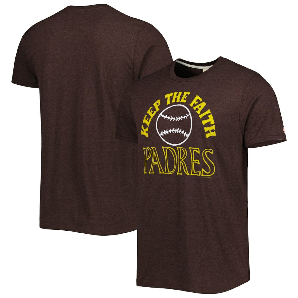 San Diego Padres Homage Hyper Local Tri-Blend T-Shirt - Brown T-shirts