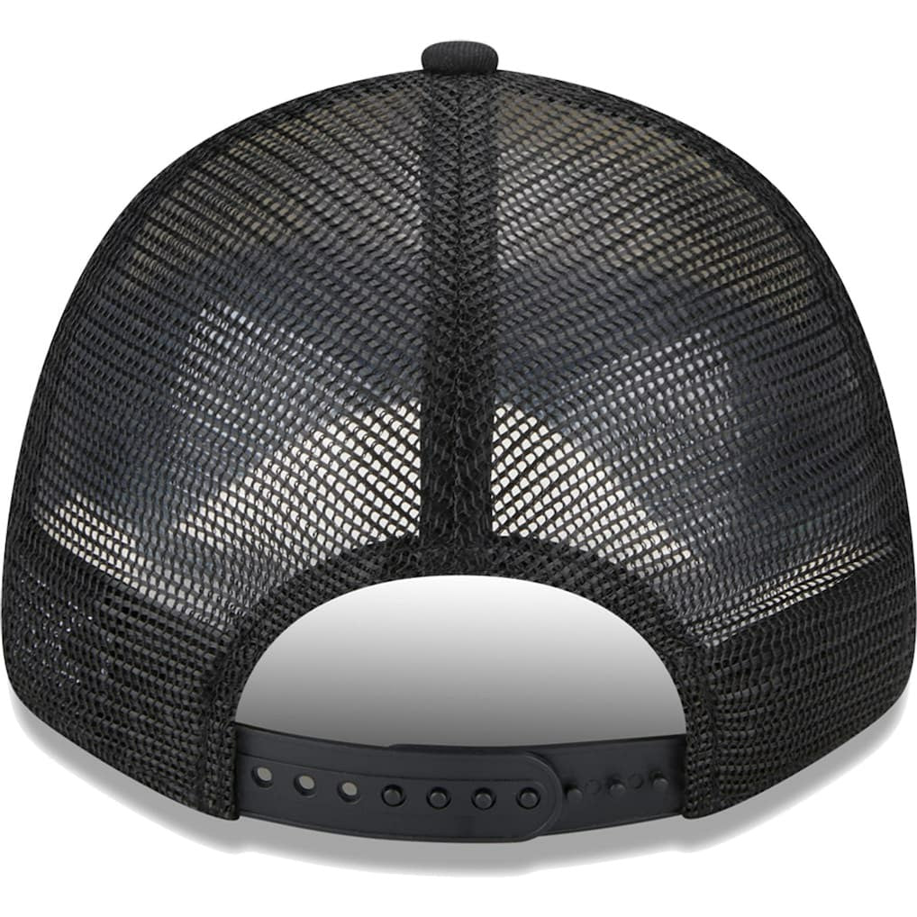 Brooklyn Nets Stripes 9FORTY Trucker Snapback Hat Black