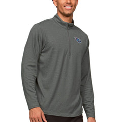 Tennessee Titans Antigua Epic Quarter-Zip Pullover Top Heathered Charcoal