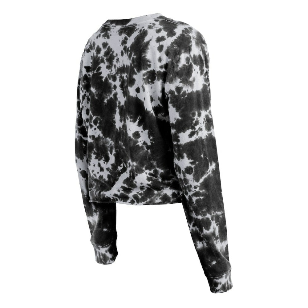 Chicago White Sox New Era Women's Tie-Dye Cropped Long Sleeve T-Shirt - Black T-shirts