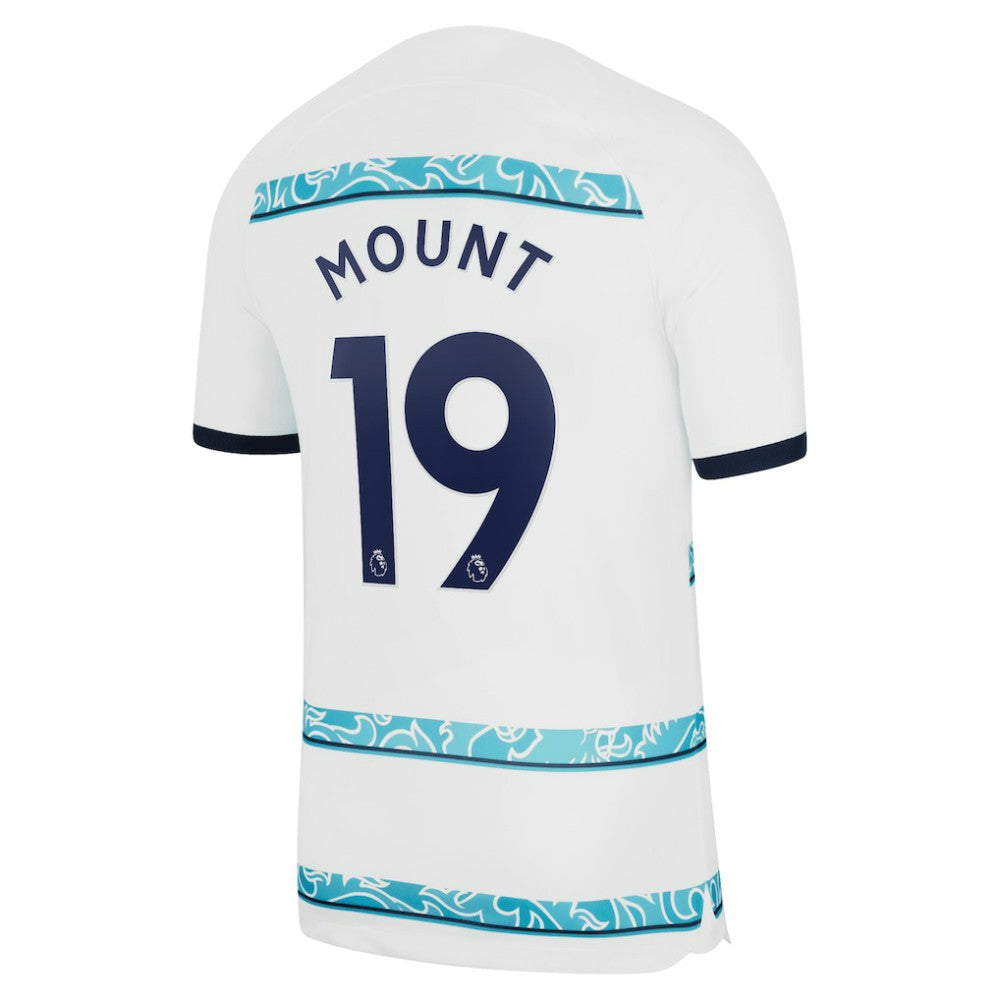 Mason Mount Chelsea 2022/23 Away Breathe Stadium Replica Player Jersey White