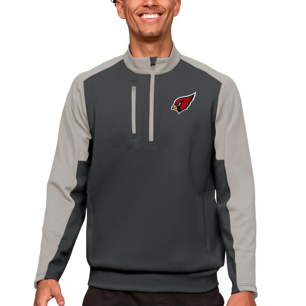 Arizona Cardinals Antigua Team Quarter-Zip Pullover Top Charcoal