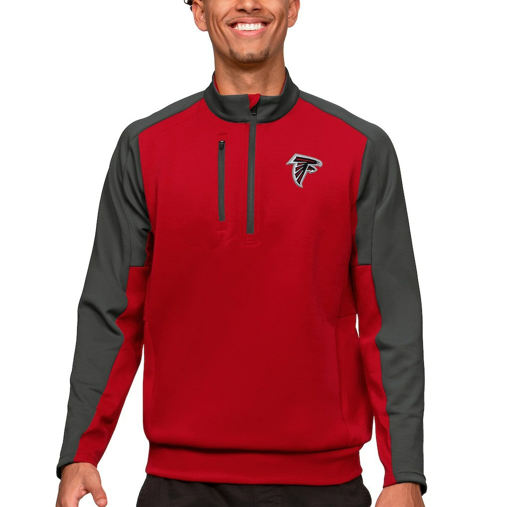 Atlanta Falcons Antigua Team Quarter-Zip Pullover Top Red