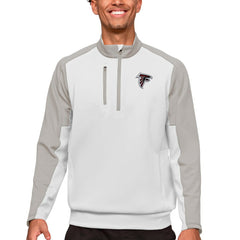 Atlanta Falcons Antigua Team Quarter-Zip Pullover Top White