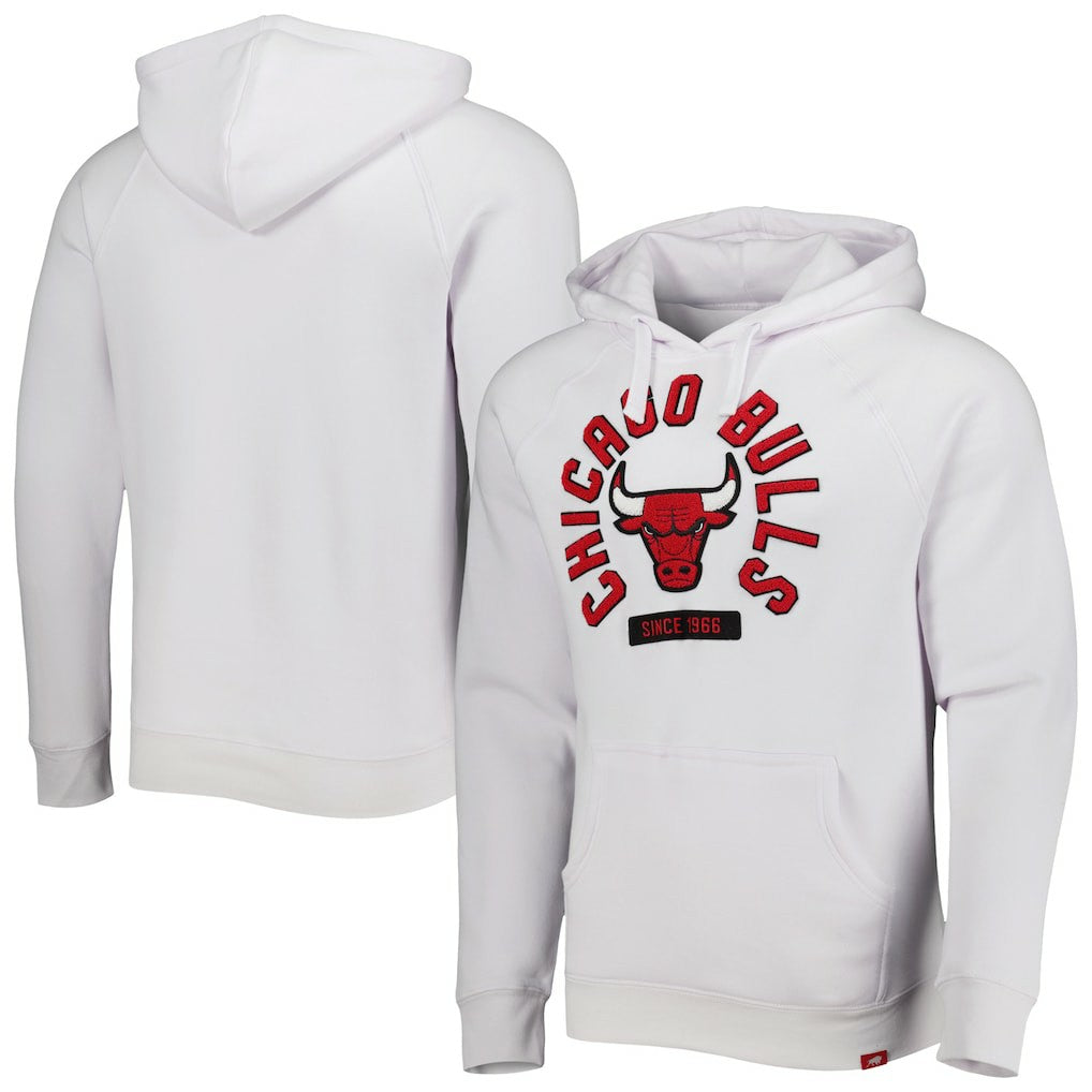 Chicago Bulls Sportiqe Unisex Athos Olson Tri-Blend Pullover Hoodie White