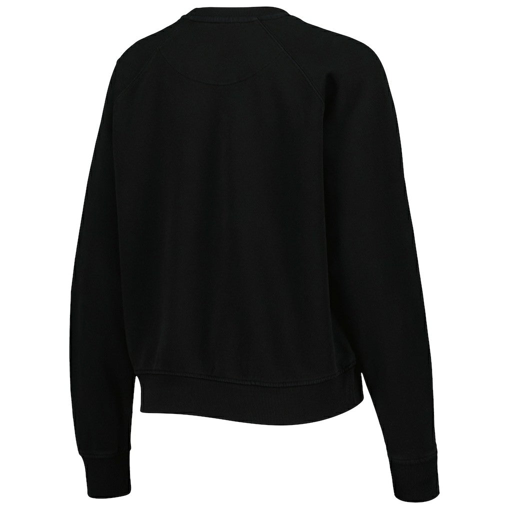 Chicago Bulls Sportiqe Women's Ashlyn Brava Raglan Pullover Sweatshirt Black
