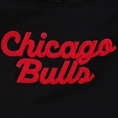 Chicago Bulls Sportiqe Women's Leona Ava Fleece Tri-Blend Pullover Hoodie Black