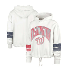 Washington Nationals '47 Women's Harper Pullover Hoodie - Cream Hoodies
