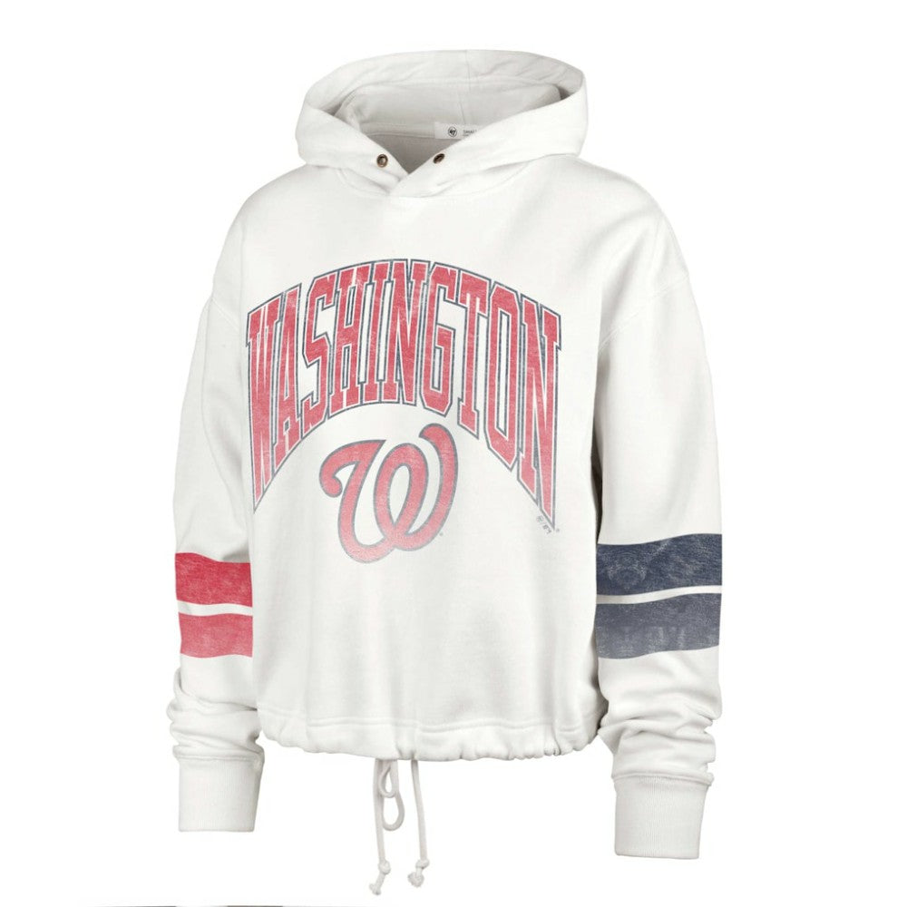 Washington Nationals '47 Women's Harper Pullover Hoodie - Cream Hoodies