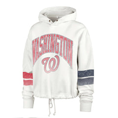 Washington Nationals '47 Women's Harper Pullover Hoodie - Cream Hoodies