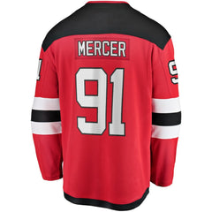 NHL Dawson Mercer New Jersey Devils Fanatics Home Breakaway Jersey - Red