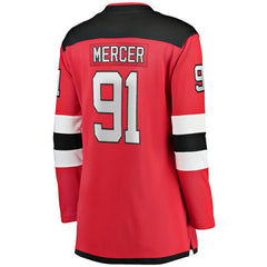 NHL Dawson Mercer New Jersey Devils Fanatics Women's Home Breakaway Jersey - Red