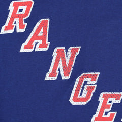 NHL New York Rangers Profile Women's Plus Size Distressed Printed Name & Number Long Sleeve T-Shirt - Blue