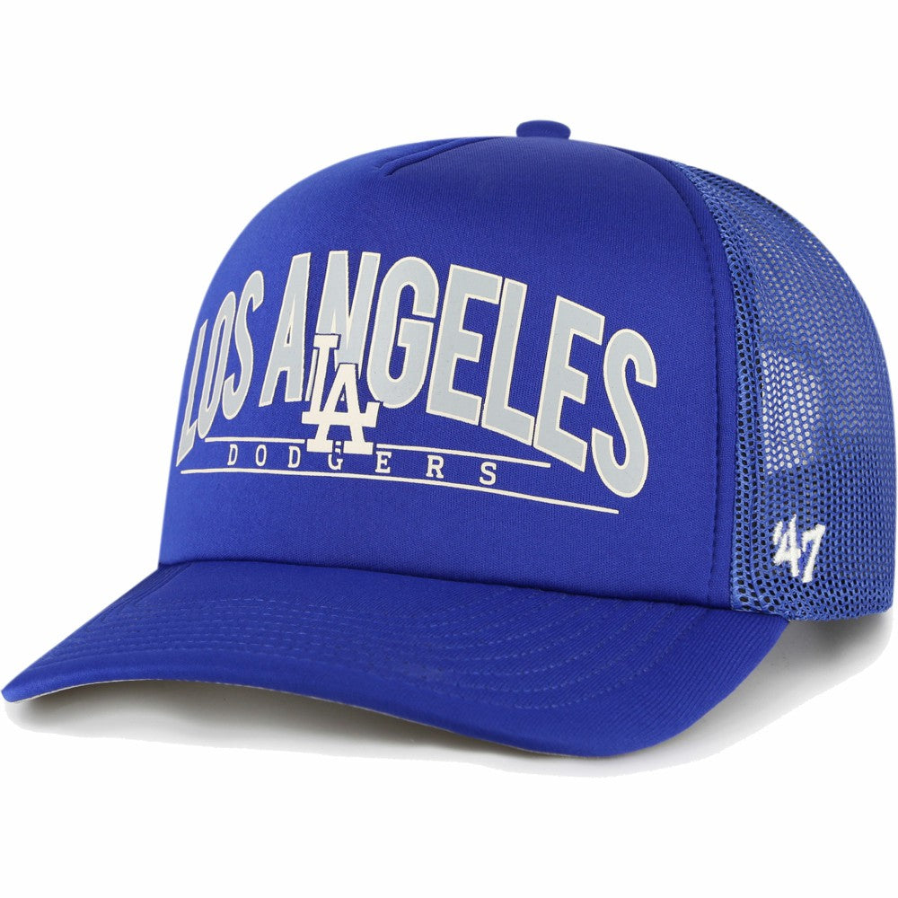 Los Angeles Dodgers '47 Backhaul Foam Trucker Snapback Hat - Royal Hats