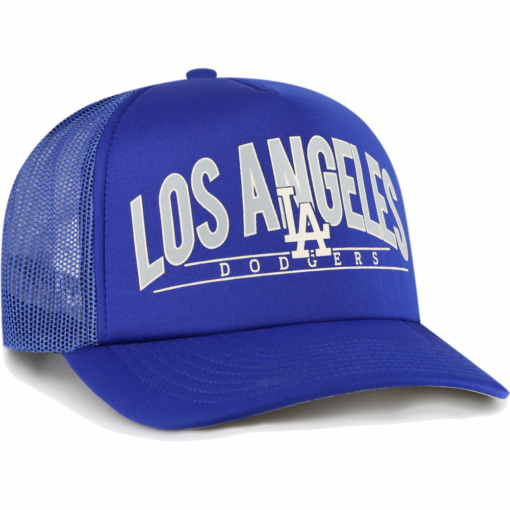 Los Angeles Dodgers '47 Backhaul Foam Trucker Snapback Hat - Royal Hats