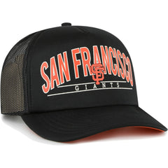 San Francisco Giants '47 Backhaul Foam Trucker Snapback Hat - Black Hats