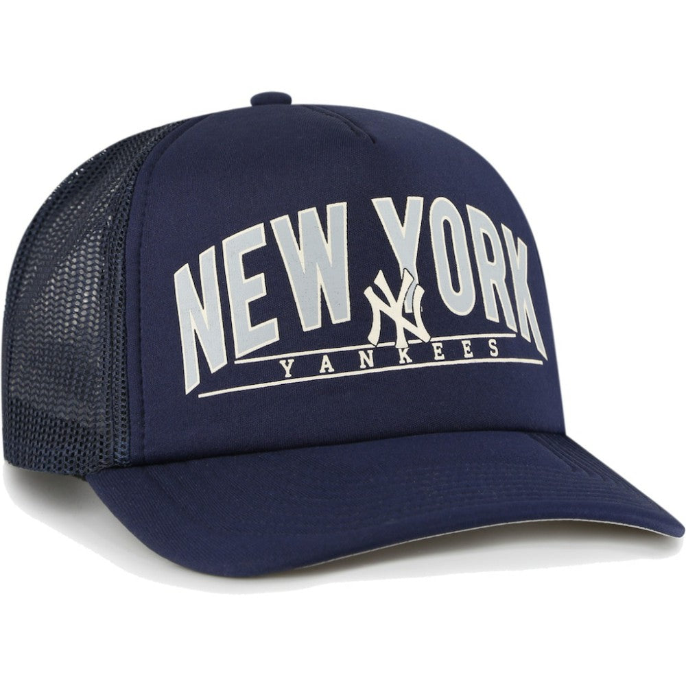 New York Yankees '47 Backhaul Foam Trucker Snapback Hat - Navy Hats