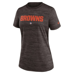 Cleveland Browns Women's Sideline Velocity Performance T-Shirt Brown