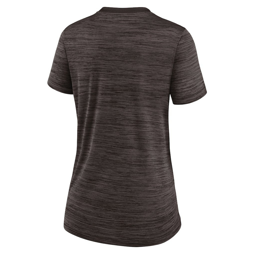 Cleveland Browns Women's Sideline Velocity Performance T-Shirt Brown