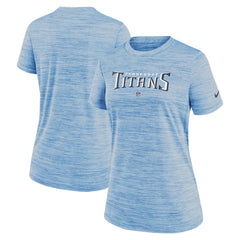 Tennessee Titans Women's Sideline Velocity Performance T-Shirt Light Blue