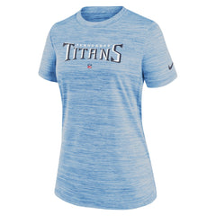 Tennessee Titans Women's Sideline Velocity Performance T-Shirt Light Blue