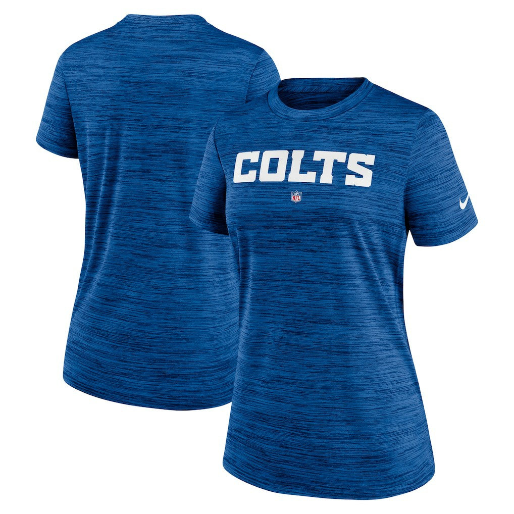 Indianapolis Colts Women's Sideline Velocity Performance T-Shirt Royal
