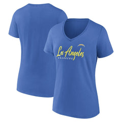Los Angeles Chargers Women's Shine Time V-Neck T-Shirt Powder Blue