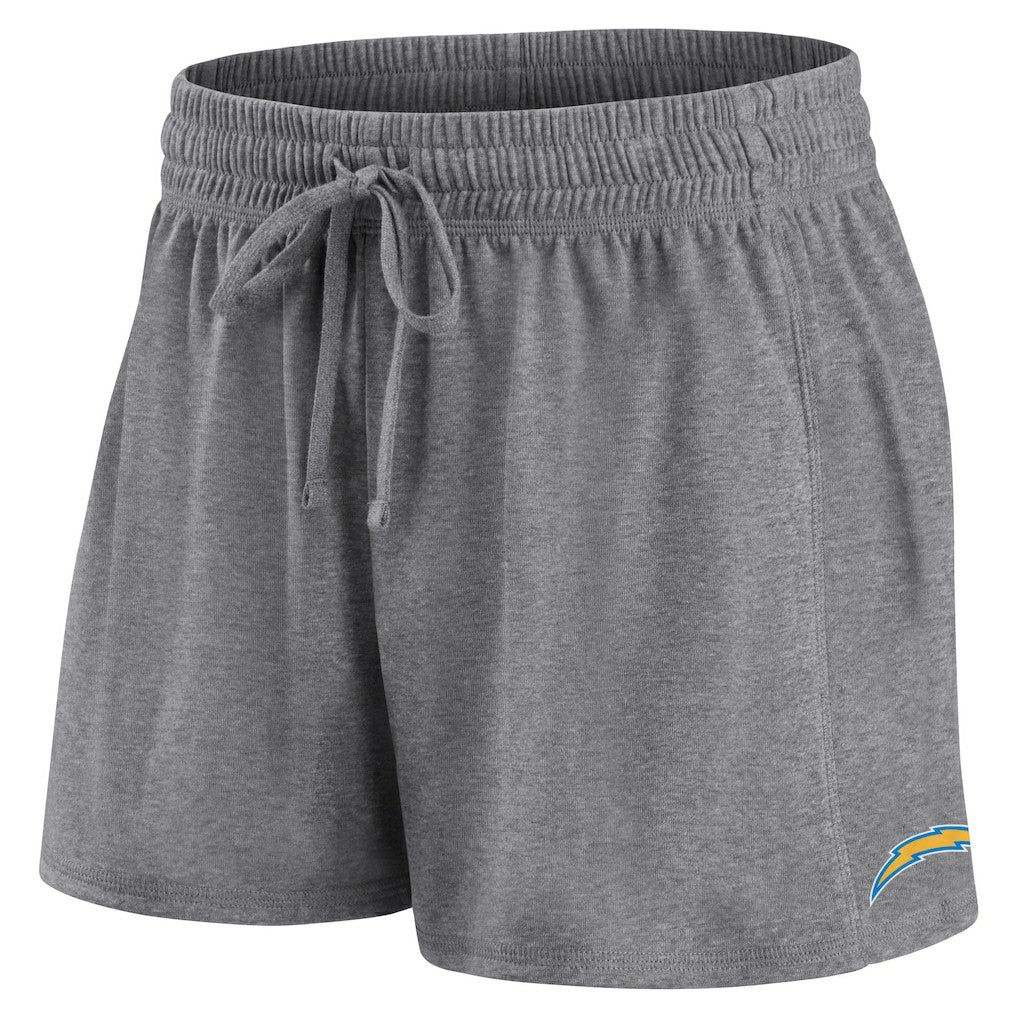 Los Angeles Chargers Women's Script T-Shirt & Shorts Lounge Set Powder Blue/Heather Charcoal