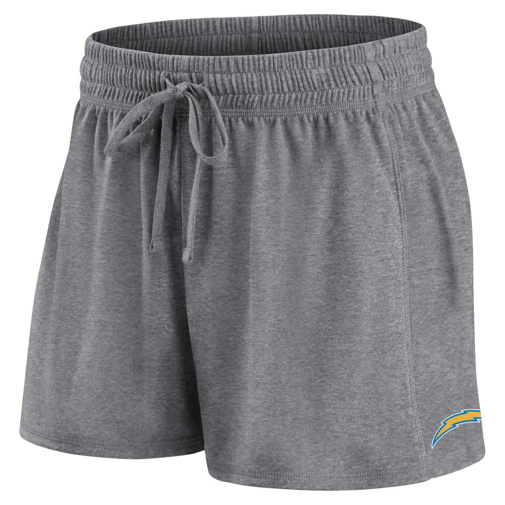 Los Angeles Chargers Women's Script T-Shirt & Shorts Lounge Set Powder Blue/Heather Charcoal