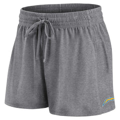 Los Angeles Chargers Women's Script T-Shirt & Shorts Lounge Set Powder Blue/Heather Charcoal