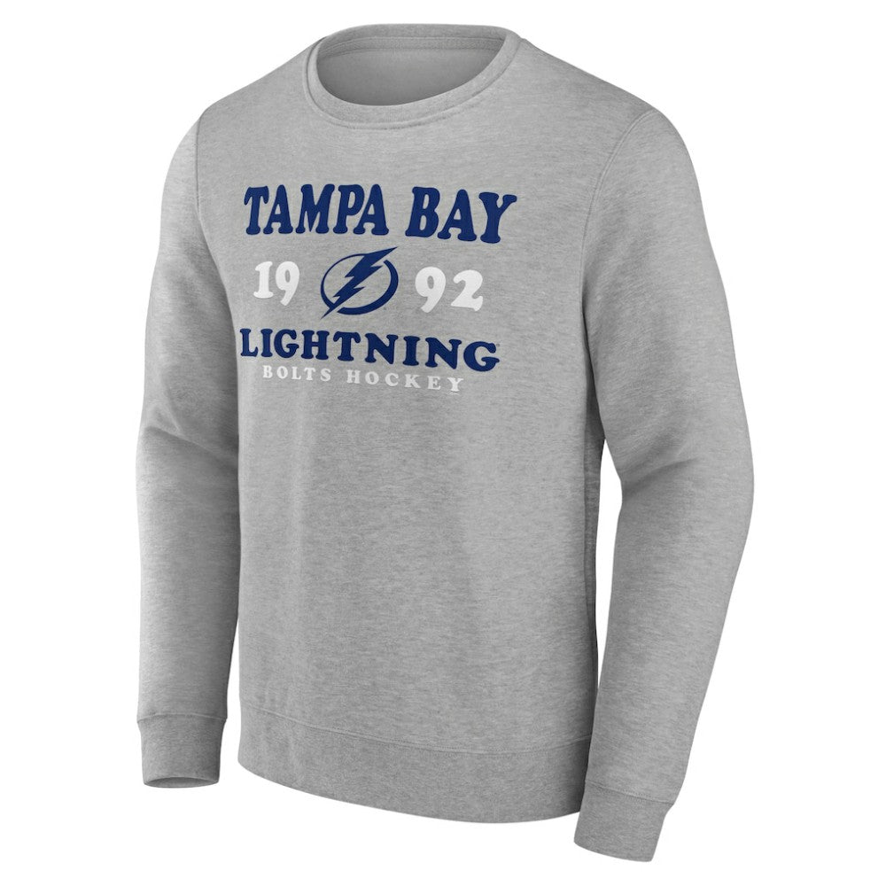 NHL Tampa Bay Lightning Fanatics Fierce Competitor Pullover Sweatshirt - Heather Charcoal