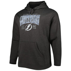 NHL Tampa Bay Lightning Fanatics Big & Tall Dynasty Pullover Hoodie - Heather Charcoal