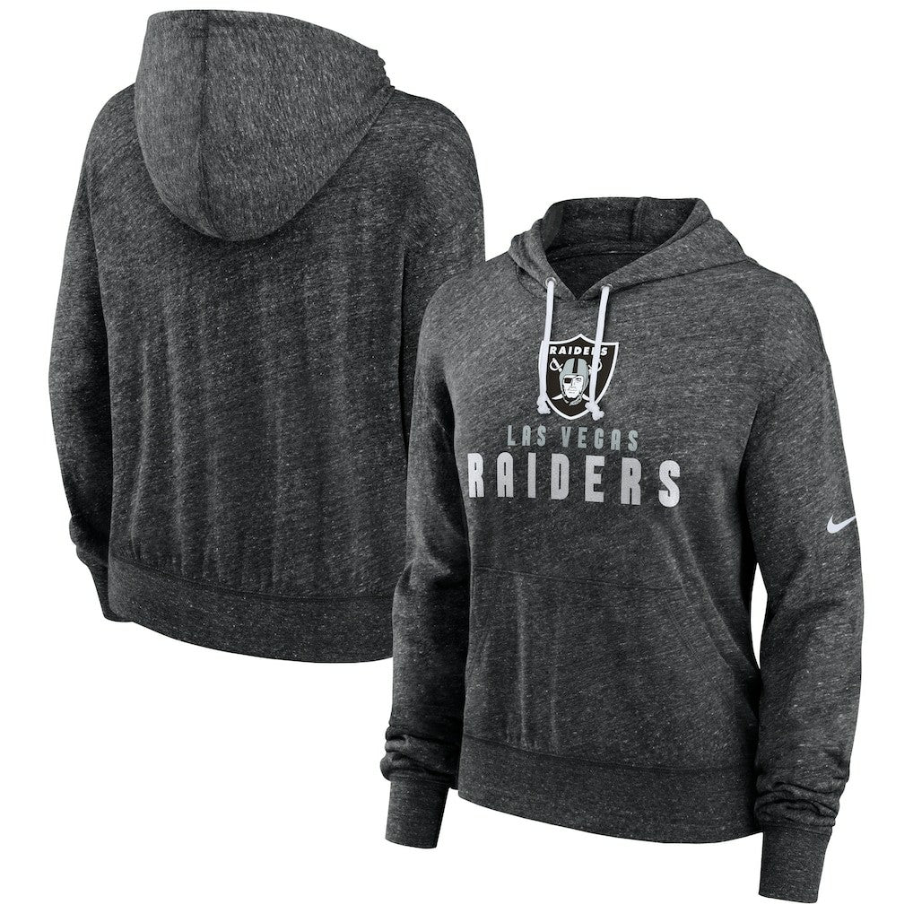 Las Vegas Raiders Women's Gym Vintage Lightweight Pullover Hoodie Black