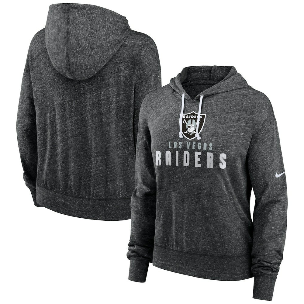 Las Vegas Raiders Women's Gym Vintage Lightweight Pullover Hoodie Black