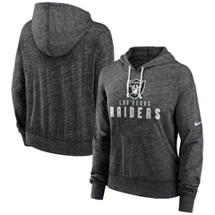 Las Vegas Raiders Women's Gym Vintage Lightweight Pullover Hoodie Black