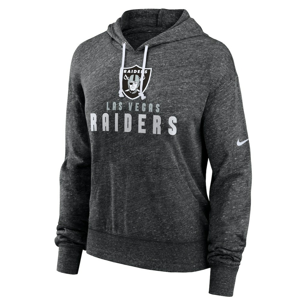 Las Vegas Raiders Women's Gym Vintage Lightweight Pullover Hoodie Black