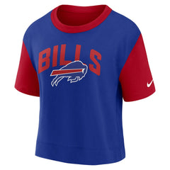 Buffalo Bills Women's High Hip Fashion T-Shirt Red/Royal