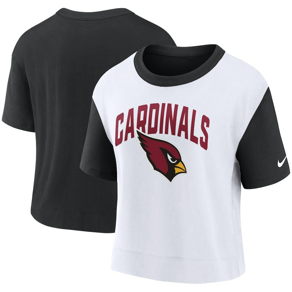 Arizona Cardinals Women's High Hip Fashion T-Shirt Black/White