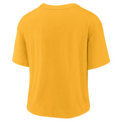 Green Bay Packers Women's High Hip Fashion T-Shirt Gold/Green