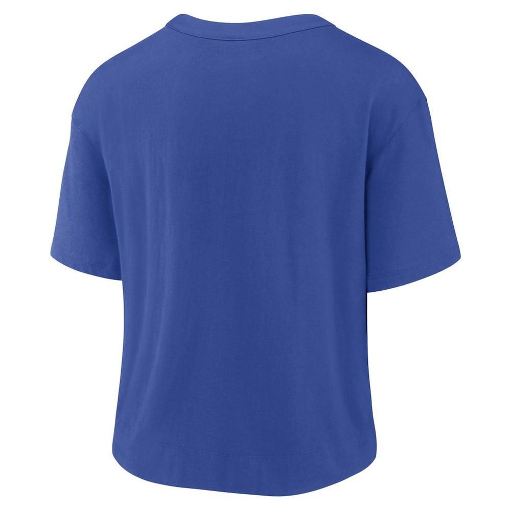 Los Angeles Rams Women's High Hip Fashion T-Shirt Royal/Bone