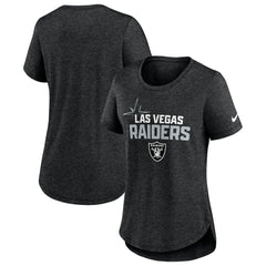 Las Vegas Raiders Women's Local Fashion Tri-Blend T-Shirt Heather Black