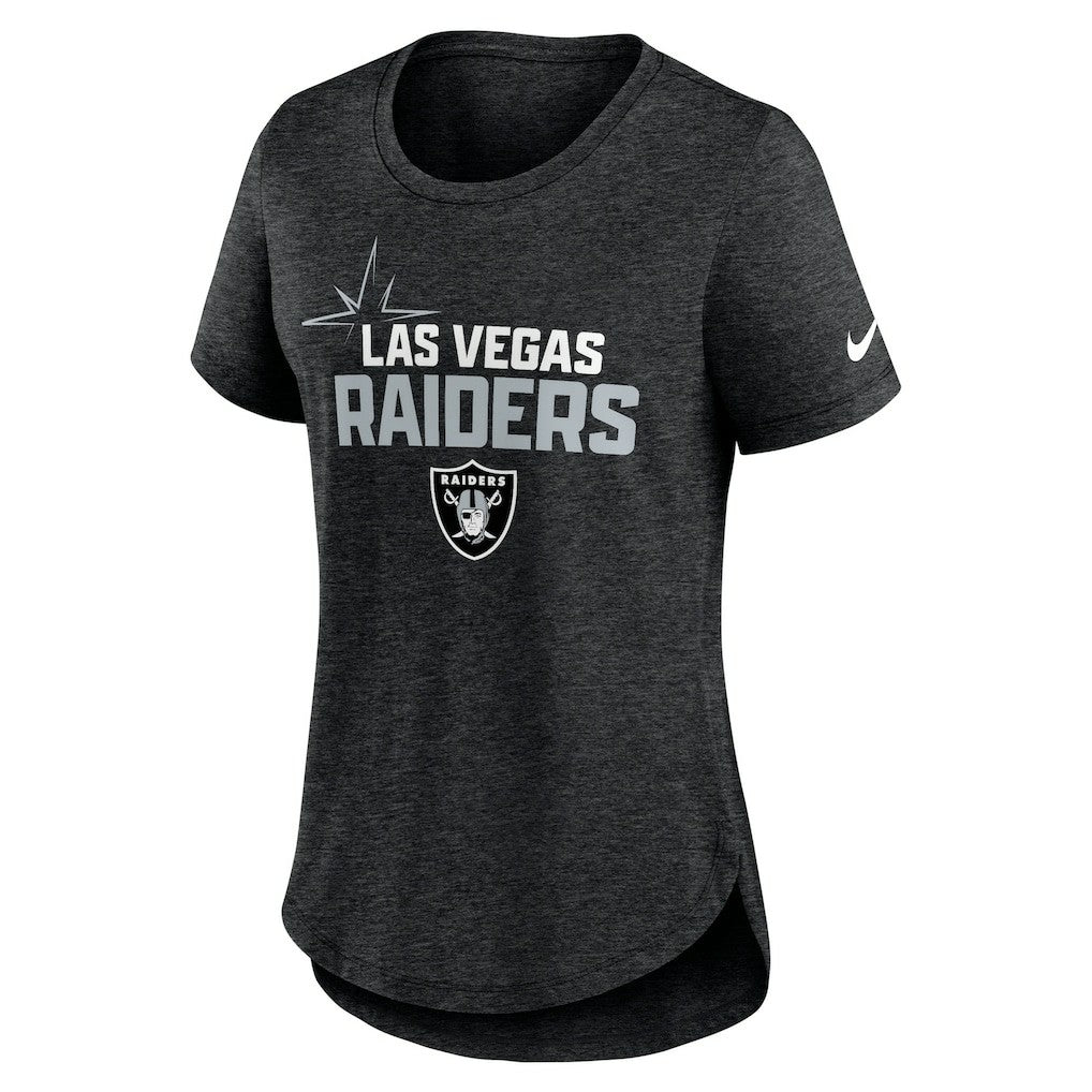 Las Vegas Raiders Women's Local Fashion Tri-Blend T-Shirt Heather Black