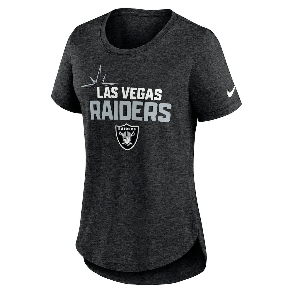Las Vegas Raiders Women's Local Fashion Tri-Blend T-Shirt Heather Black