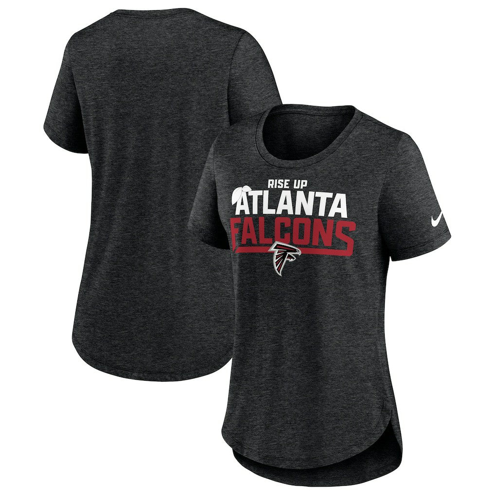 Atlanta Falcons Women's Local Fashion Tri-Blend T-Shirt Heather Black