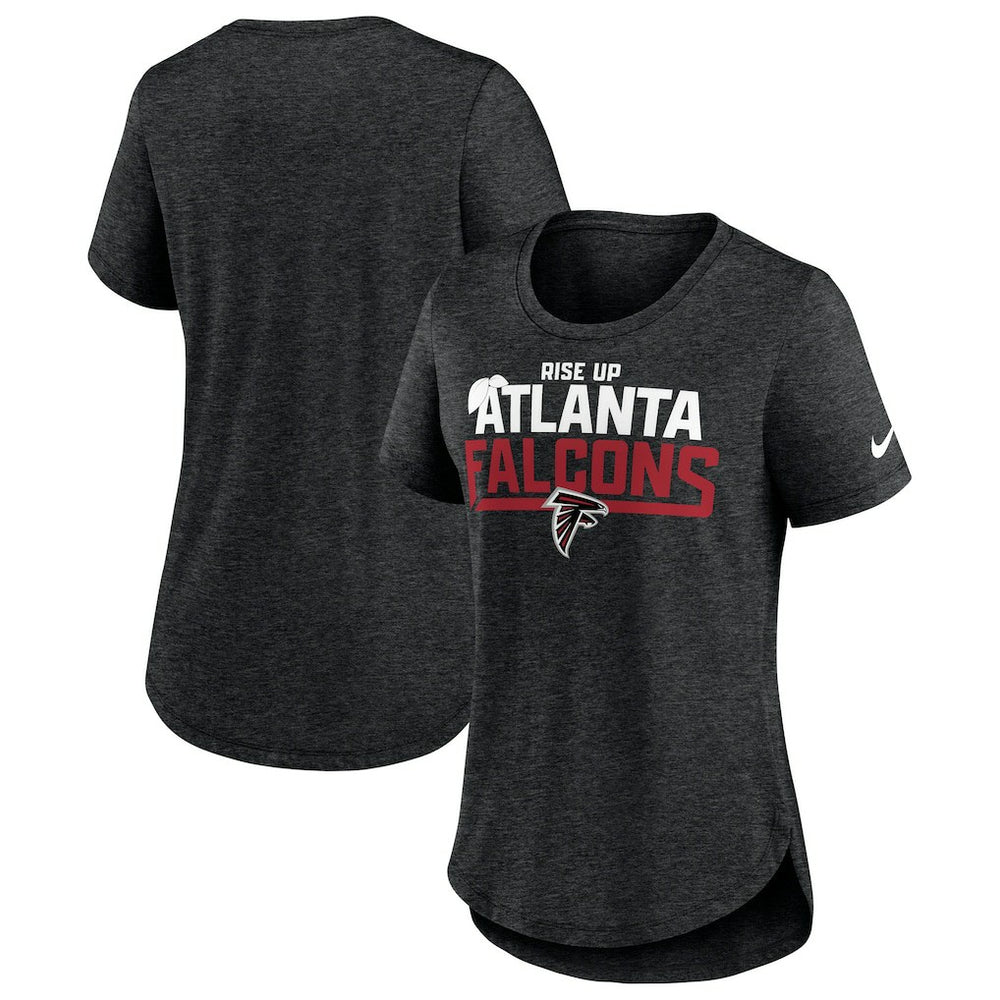 Atlanta Falcons Women's Local Fashion Tri-Blend T-Shirt Heather Black