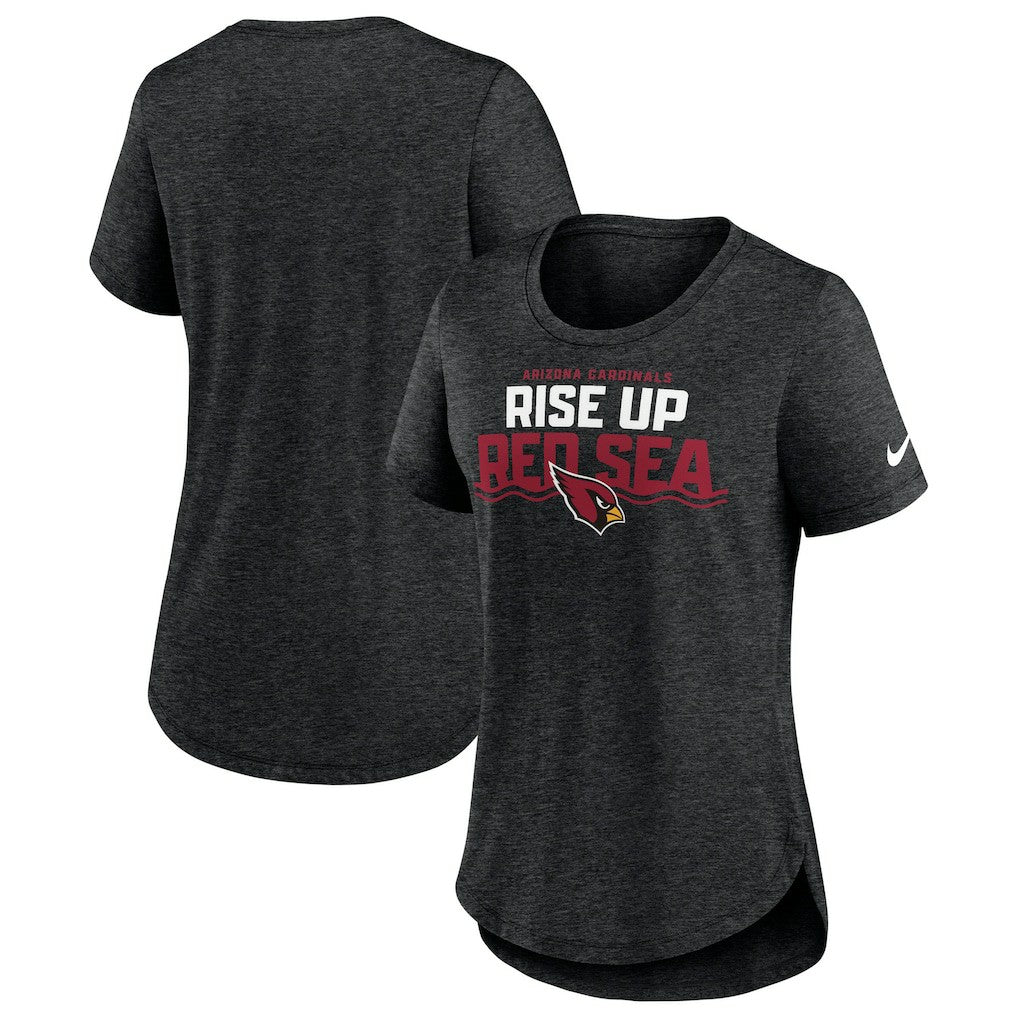 Arizona Cardinals Women's Local Fashion Tri-Blend T-Shirt Heather Black
