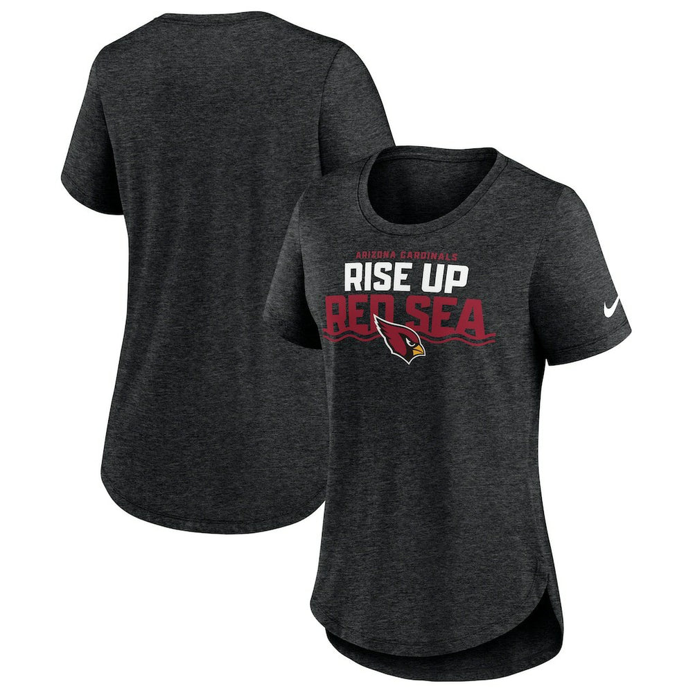 Arizona Cardinals Women's Local Fashion Tri-Blend T-Shirt Heather Black