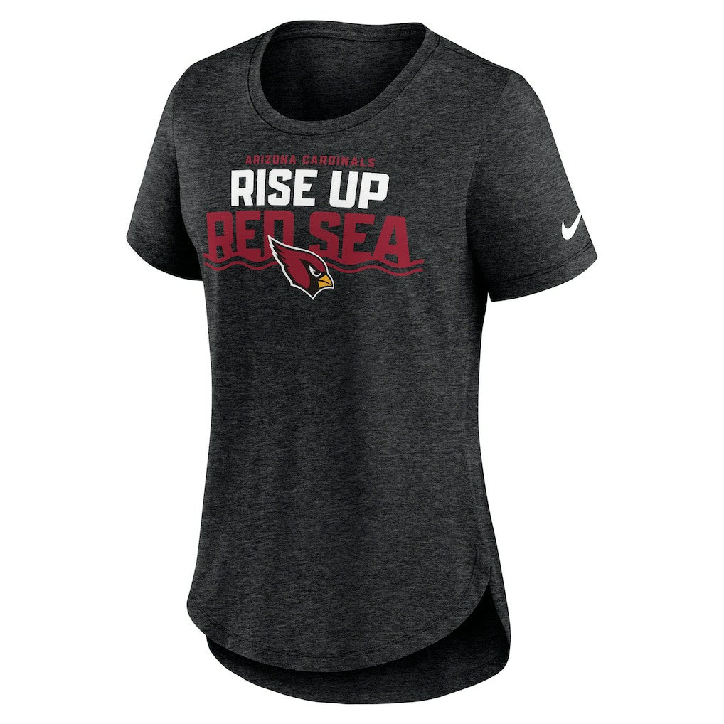 Arizona Cardinals Women's Local Fashion Tri-Blend T-Shirt Heather Black