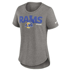 Los Angeles Rams Women's Local Fashion Tri-Blend T-Shirt Heather Charcoal