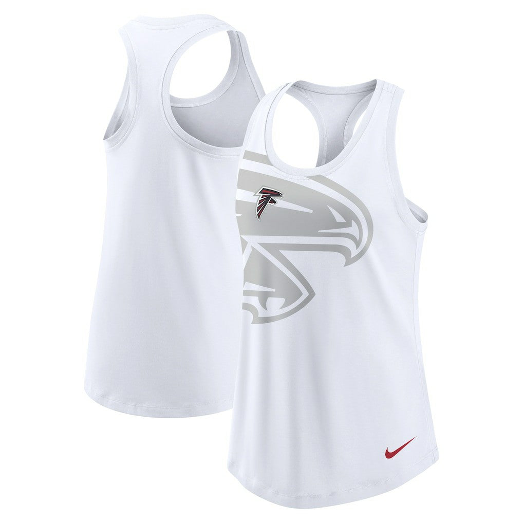 Atlanta Falcons Women's Tri-Blend Scoop Neck Racerback Tank Top White